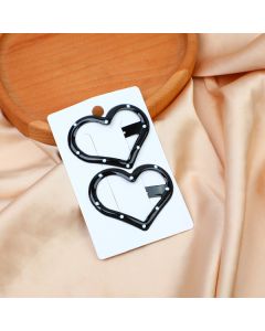 Simple Heart Hair Clip 2pcs
