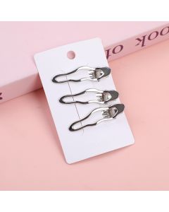 Silver Hollow Wave Clips