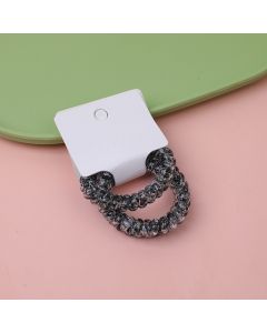 Silver Phone Cord Leather Bands Assortment-3pcs