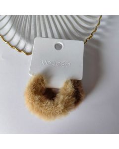 Mixed Color Furry Circles -2pcs