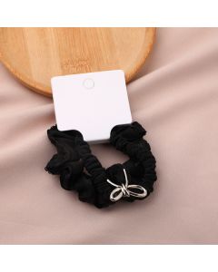 Bow Tie Fabric Ring Combination Leather Band - 2pcs