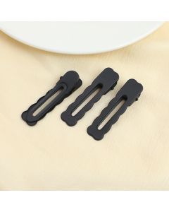 Square Black Hair Clips-3pcs