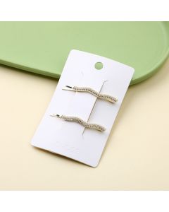 Wave Pearl Alloy Clip -2pcs