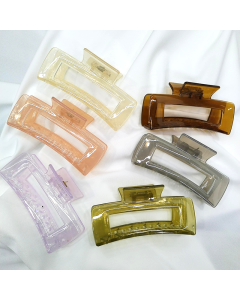 Jelly Color Square Hair Claw Clip-13cm