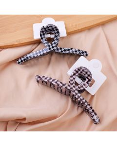Plaid Cross Acrylic Claw