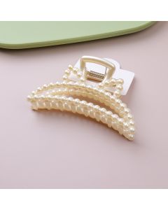 Pearl Semi Circular Acrylic Claw Clip