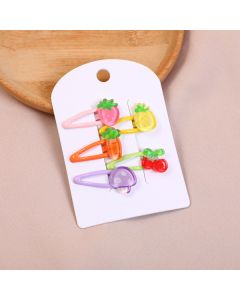 Cartoon Series Children's Acrylic Hair Clips - 5 pcs