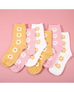 Flower Fresh Women's Mid-Calf Household Floor Socks
