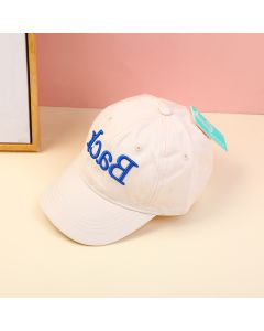 Alphabet Back Upside Down Children's Baseball Cap-Beige