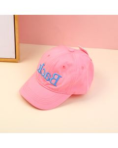 Alphabet Back Upside Down Children's Baseball Cap-Pink
