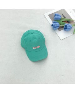 Hot Stamping Small Letter Children's Baseball Cap-Green