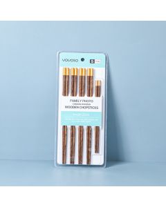 Family Photo Chicken Wing Wooden Chopsticks 5 Pairs