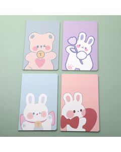 Horizontal Line Cute Rabbit Suture Notebook B5-32 Sheets