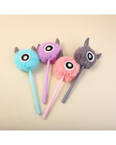 Single-Horned Monster Hairy Ball Decompression Gel Pen-Blue