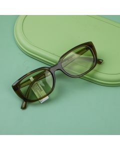 Women's Fashion Minimalist Sunglasses - Translucent Green