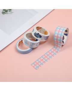 Galaxy Sea Salt Plaid Tape 4pcs