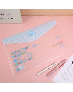 Fresh Lattice Series Snap Button File Pouch Large