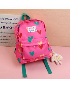 Cheese Pendant Love Bell Kids' Shoulder Bag - Rose Red