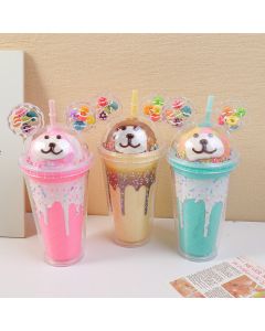 Color Bear Plastic Straw Cup-450ml