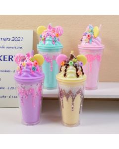 Macaron Plastic Straw Cup-450ml