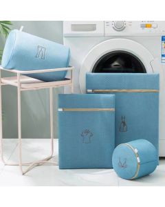 Morandi Color Sandwich Round Basket Shaped Laundry Bag