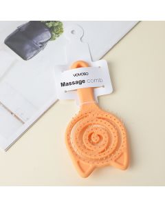 Cat Head Wet And Dry Hair Comb-Yellow