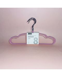 Metal Dipping Non-Slip Children's Hanger-Pack Of 8pcs-Pink