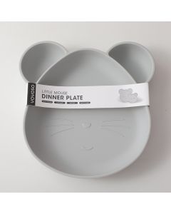 Little Mouse Dinner Plate-Gray