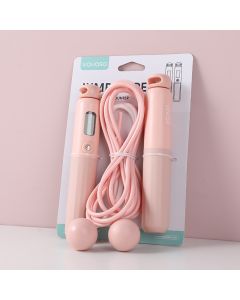Electronic Counting Jump Rope With Dual-Use Small Balls- Pink