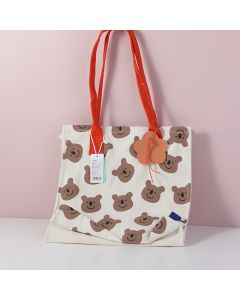 Cute Bear Head Shoulder Bag-Orange