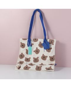 Cute Bear Head Shoulder Bag-Blue