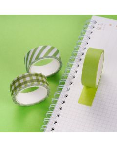 Green 15mm Japanese Paper Tape - 3 pcs