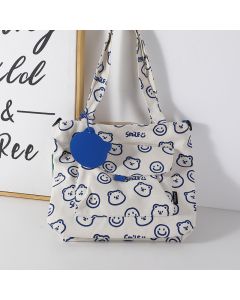 Cute Bear Large Shoulder Bag With Pocket