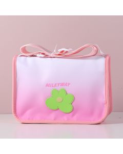 Fresh Gradient Color Flower Square Crossbody Bag- Rose Red