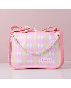 Summer Pearl Chain Crossbody Bag-Orange
