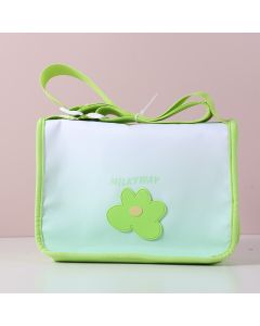 Fresh Gradient Color Flower Square Crossbody Bag- Green