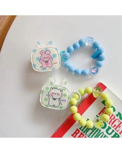 A4 Rabbit Graffiti With Chain 2nd Generation Wireless Earphone Case