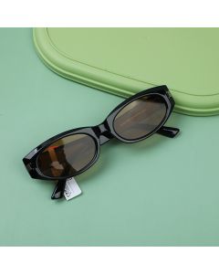 Classic Cat Eye Women's Sunglasses-Black+Tawny