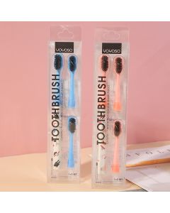 Thin Bristle Replaceable End Toothbrush 1+2 Set