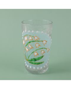 Hand-Painted Tall Glass Cup-340ml