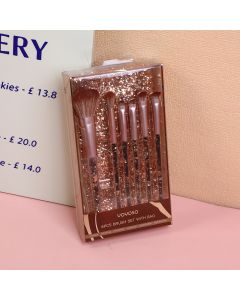 Flash Gold 6pcs + Storage Bag Makeup Brush Set