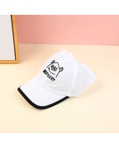 Little Monster Empty Top Quick-Drying Children's Baseball Cap-White