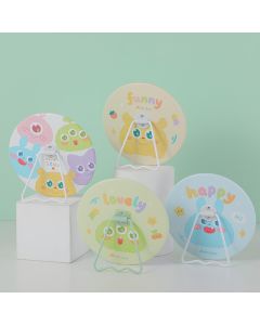 Round Happy Monster Tabletop Mirror With Bracket