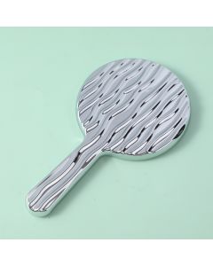 Round Wavy Beauty Mirror With Handle