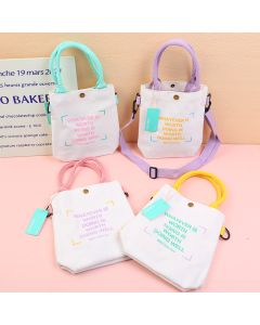 Trapezoid Canvas Crossbody Bag-Letter Rhythm Series