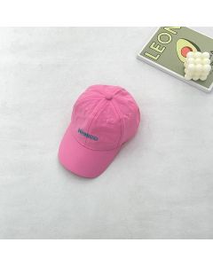 Small Letter Hot Printing Kids Quick Dry Baseball Cap-Peach Pink