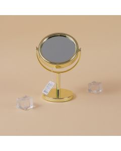 Round Mini Simple Tabletop Mirror-Gold