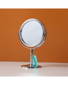 Metal Mini Round Simple Tabletop Mirror-Silver