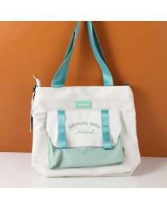 Simple Shopping Bag With Shoulder Strap-Green