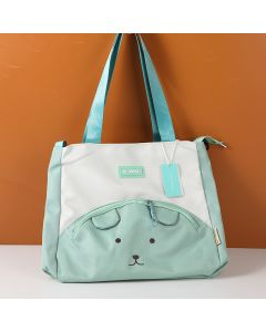 Cute Little Bear Shopping Bag-Green